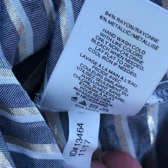 Express Metallic Gold Striped Top - NWT's - Picture 9 of 9